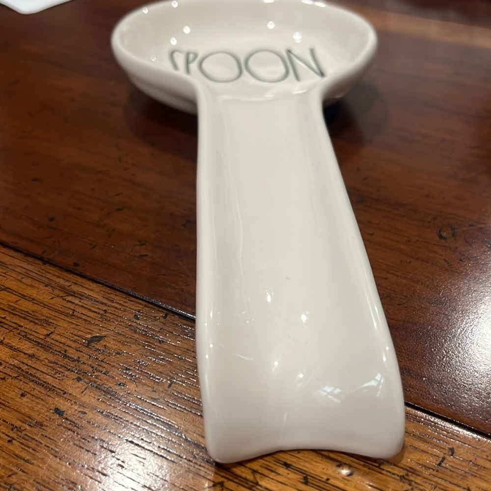 Rae Dunn: Spoon In Large Letters Spoon Rest 10.5 Inch. - Picture 5 of 5